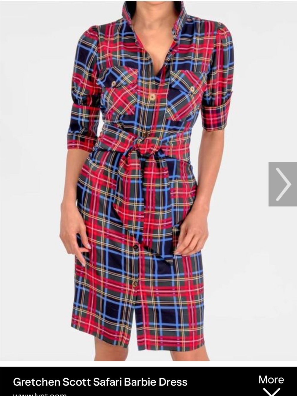 Gretchen Scott Barbie safari Plaid dress